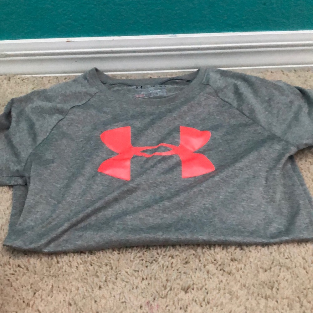 It’s a neon, grey, athletic under armor shirt.